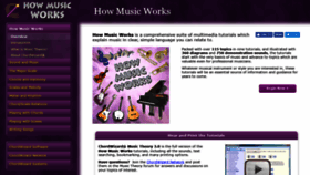 What Howmusicworks.org website looked like in 2019 (4 years ago)