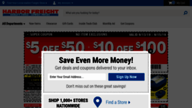 What Harborfreight.com website looked like in 2019 (4 years ago)