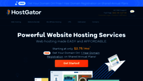 What Hostgator.com website looked like in 2019 (4 years ago)