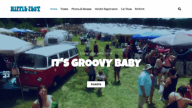 What Hippiefest.org website looked like in 2019 (4 years ago)