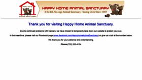 What Happyhomeanimalsanctuary.org website looked like in 2019 (4 years ago)