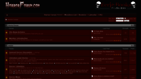 What Horrorforum.com website looked like in 2019 (4 years ago)