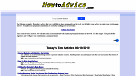 What Howtoadvice.com website looked like in 2019 (4 years ago)