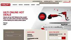 What Hilti.co.za website looked like in 2019 (4 years ago)