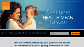 What Healthmeans.com website looked like in 2019 (4 years ago)