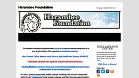 What Harambeefoundation.org website looked like in 2019 (4 years ago)