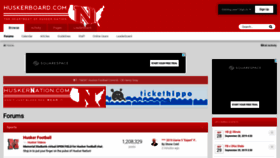 What Huskerboard.com website looked like in 2019 (4 years ago)