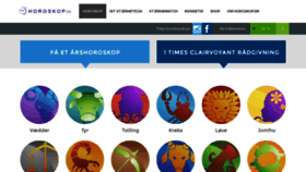 What Horoskop.dk website looked like in 2019 (4 years ago)