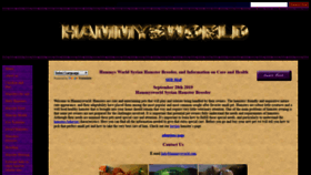 What Hammysworld.com website looked like in 2019 (4 years ago)