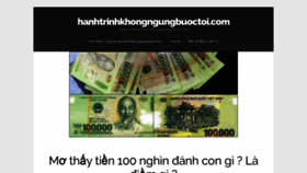 What Hanhtrinhkhongngungbuoctoi.com website looked like in 2019 (4 years ago)