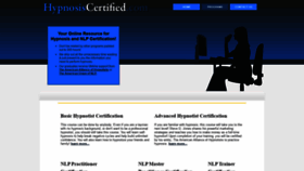 What Hypnosiscertified.com website looked like in 2019 (4 years ago)