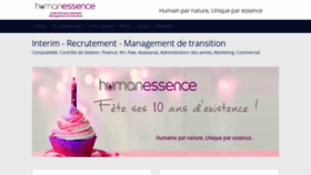 What Humanessence.com website looked like in 2019 (4 years ago)