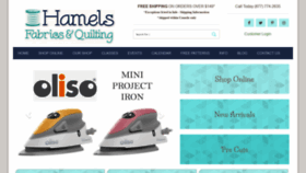 What Hamelsfabrics.com website looked like in 2019 (4 years ago)