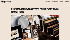 What Hipstery.com website looked like in 2019 (4 years ago)