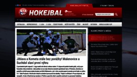 What Hokejbal.cz website looked like in 2019 (4 years ago)