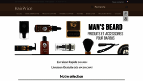 What Hairprice.fr website looked like in 2019 (4 years ago)