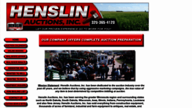 What Henslinauctions.com website looked like in 2019 (4 years ago)