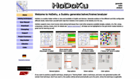 What Hodoku.sourceforge.net website looked like in 2019 (4 years ago)
