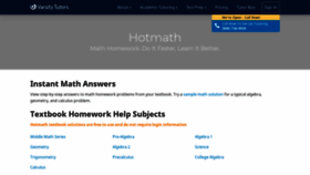 What Hotmath.com website looked like in 2019 (4 years ago)