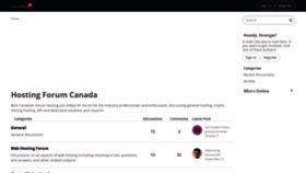 What Hostingforum.ca website looked like in 2019 (4 years ago)