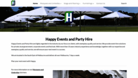 What Happyeventsandpartyhire.com.au website looked like in 2019 (4 years ago)