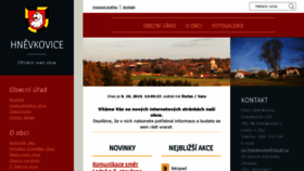 What Hnevkovice.cz website looked like in 2019 (4 years ago)