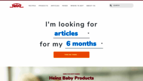 What Heinzforbaby.com.au website looked like in 2019 (4 years ago)