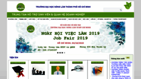 What Htsv.hcmuaf.edu.vn website looked like in 2019 (4 years ago)