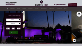 What Hotelirissandiego.com website looked like in 2019 (4 years ago)