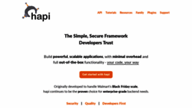 What Hapijs.com website looked like in 2019 (4 years ago)