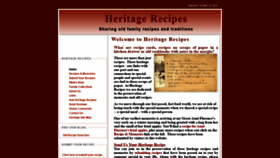 What Heritagerecipes.com website looked like in 2019 (4 years ago)