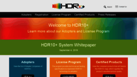 What Hdr10plus.org website looked like in 2019 (4 years ago)