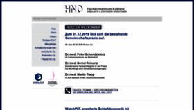 What Hno-facharztzentrum.de website looked like in 2019 (4 years ago)