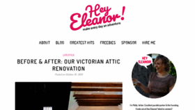 What Heyeleanor.com website looked like in 2019 (5 years ago)
