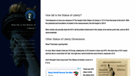 What Howtallisthestatueofliberty.org website looked like in 2019 (4 years ago)