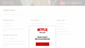 What Help.netflix.com website looked like in 2019 (6 years ago)