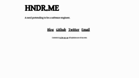 What Hndr.me website looked like in 2019 (4 years ago)