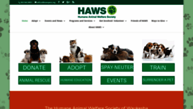 What Hawspets.org website looked like in 2019 (4 years ago)