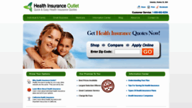 What Healthinsuranceoutlet.com website looked like in 2019 (4 years ago)