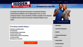 What Hiddenmoneyfinder.com website looked like in 2019 (4 years ago)
