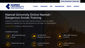 What Hazmatuniversity.com website looked like in 2019 (5 years ago)