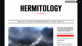 What Hermitology.com website looked like in 2019 (4 years ago)