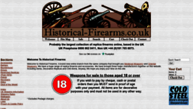 What Historical-firearms.co.uk website looked like in 2019 (4 years ago)
