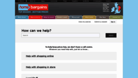 What Help.homebargains.co.uk website looked like in 2019 (5 years ago)