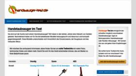 What Handsauger-test.de website looked like in 2019 (6 years ago)
