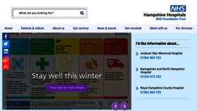 What Hampshirehospitals.nhs.uk website looked like in 2019 (4 years ago)