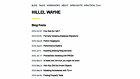 What Hillelwayne.com website looked like in 2019 (4 years ago)