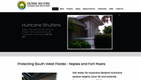 What Homesecurehurricaneshutters.com website looked like in 2019 (4 years ago)