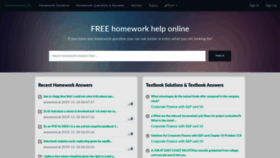 What Homeworklib.com website looked like in 2019 (4 years ago)