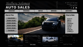 What Hedbergsolomonauto.com website looked like in 2019 (4 years ago)